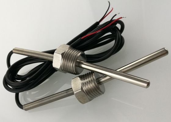 Meting 1/2“ NPT Draad 50mm Schroeftype Micro- Temperatuursensor 10K van watertemperaturen met 1m Beschermde Kabel UL2464 22AWG