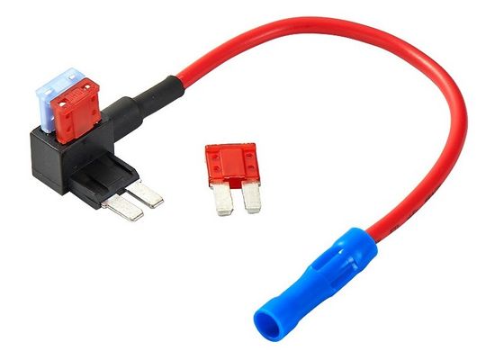 Micro2 voegt ATA Micro II een van de de Vrachtwagen Mini Autozekering van de Krings32v 15A In-line Auto de Houdersul1015 16AWG Rood met Zekeringsadapter toe