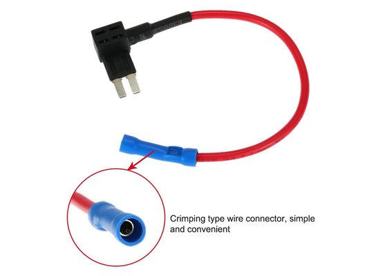 Micro2 voegt ATA Micro II een van de de Vrachtwagen Mini Autozekering van de Krings32v 15A In-line Auto de Houdersul1015 16AWG Rood met Zekeringsadapter toe