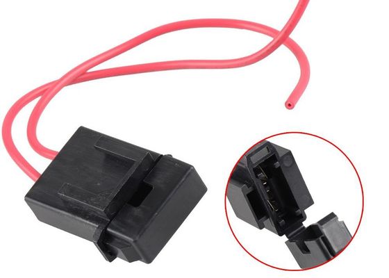 De rode Draad Zwart Plastic Vierkant Shell GLB telegrafeerde de Gealigneerde Autodoos MT205 van de Zekeringshouder voor de Minizekering van het Autoblad