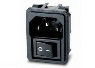 CEI 60320 van de Wisselstroomstoppen van C14 3PIN ElektroVrouwelijke de Contactdozen15a 250V AC Schroef zet met AAN-UIT- Schakelaar op