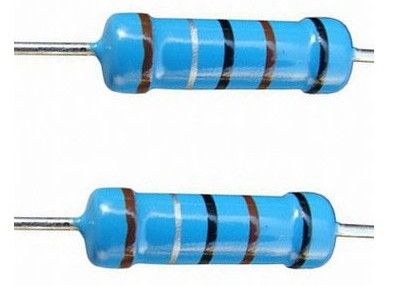 De ultrafilm van het Precisiemetaal bevestigde Weerstand 1550 Normale Grootte2w Kleine grootte 3WS 220 Ohm ±1% Blauw