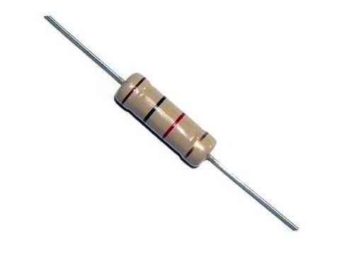De miniatuurcfr-Koolstoffilm bevestigde Weerstand 0.5W 1WS 330R 5% 350V As Leaded Kaki 9032 3.2x9mm