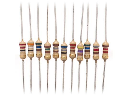 De miniatuurcfr-Koolstoffilm bevestigde Weerstand 0.5W 1WS 330R 5% 350V As Leaded Kaki 9032 3.2x9mm